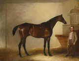 'zohrab' with his groom by John Ferneley, Oil on canvas Indistinctly signed, inscribed and dated 'Melton Mowbray /, sold Apr 2026