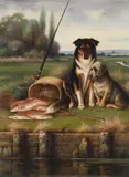 On guard by Valentine Thomas Garland, Oil on canvas, sold Apr 2026