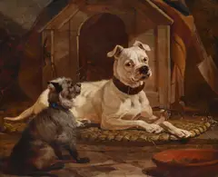 Dogs in an interior by William Osborne, Oil on canvas, sold Apr 2026