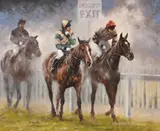 After the race by Graham Isom, Oil on canvas, sold Apr 2026