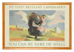 A shell advertising poster for 'brimham rock (yorkshire)' by Graham Sutherland, print (other), sold Apr 2026