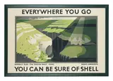 A shell advertising poster for 'gordale scar' by Edgar Ainsworth, 1934, print (other), sold Apr 2026