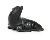 'sea lion pup' by Donald Greig, 2000, Patinated bronze, sold Apr 2026