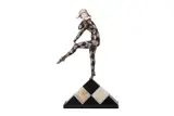 'dance of the harlequinade' art deco sculpture; circa 1930 by Y A. Gilbert, sculpture, sold Apr 2026