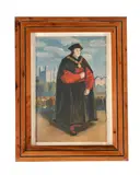 Final design for thomas moore altar by Charles Mahoney, Oil on paper, sold Apr 2026