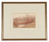 View of the river mole by Wilmot Pilsbury, Watercolour over pencil heightened with white, sold Apr 2026