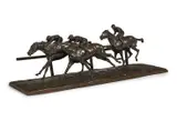 An equestrian racing bronze 'les galopeurs' by Yves Benoist-Gironière, BRONZE, sold Mar 2026