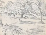 A farm in normandy by Julian Trevelyan, Pencil, sold Mar 2026