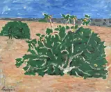 Fig trees in a landscape by Julian Trevelyan, Oil on canvas, sold Mar 2026