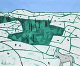 A landscape with donkey, causse, france by Julian Trevelyan, Oil on canvas, sold Mar 2026