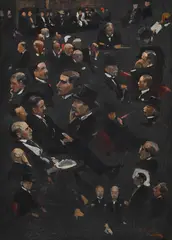 Studies from house of commons by John Lavery, Oil on canvas laid on board, sold Mar 2026