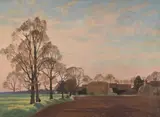 Wenhaston marsh, suffolk by Allan Gwynne-Jones, 1936, Oil on canvas, sold Mar 2026