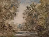 A river through a wooded grove, bridgenorth by Philip Wilson Steer, Oil on panel, sold Mar 2026