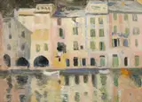 Marcote on lake lugano. italy by George Spencer Watson, Oil on board, sold Mar 2026