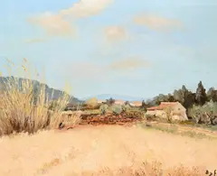 Blés et cannes de provence by Marcel Dyf, Oil on canvas, sold Mar 2026