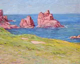 Rochers de granit rose, le sentier des douaniers ploumanach by Wynford Dewhurst, Oil on canvas, sold Mar 2026