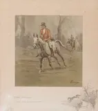 'Foxcatchers' and 'Merry England' by 'Snaffles' Charlie Johnson Payne, Circa 1923-27, sold Jun 2014