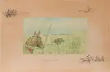 'The Finest View In Asia', 'The Wet Nalla' and 'Got yer you old badmash!' by 'Snaffles' Charlie Johnson Payne, Circa 1928-30, all signed in pencil and with snaffle bits blindstamp, sold Jun 2014