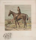 'Andsome is -', 'The Gent In Ratcatcher' and 'The Timber Merchant' by 'Snaffles' Charlie Johnson Payne, Circa 1922-32, all signed in pencil and with snaffle bits blindstamp, sold Jun 2014