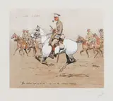 'Yeomanree Cavalree.' (rare) by 'Snaffles' Charlie Johnson Payne, Circa 1913, part titled in watercolour, sold Jun 2014
