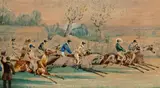 Steeple Chase Incidents by Samuel Henry Alken, watercolour, offered Jun 2014