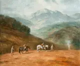 The End of a Grand Day by Raoul Millais, oil on canvas, sold Jun 2014