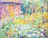 Garden Chairs by Jan Parker, 1992, Oil on Canvas, sold Oct 2023