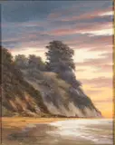 Dawn Hendry's Beach, Santa Barbara by Ralph Waterhouse, 1994, Oil on Canvas, sold Oct 2023