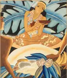 Island Girl by L. Gustafson, Watercolor, offered Oct 2023