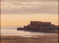 Stearns Warf by Ralph Waterhouse, Oil on Canvas, sold Oct 2023