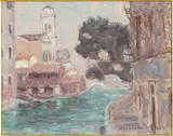 Venice by William Posey Silva, 1925, Oil on Board, sold Oct 2023