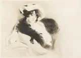 Elvira by Edgar Chahine, c. 1907, Drypoint Etching, sold Oct 2023