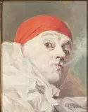 Red Clown by Armand François Joseph Henrion, Oil, sold Oct 2023