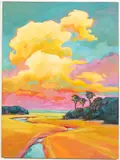 Ossabaw Sunset by Lori Robinson, Oil on Canvas, sold Oct 2023