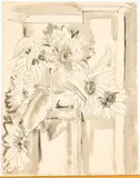 Floral Still Life by Mary Hoover Augusta Aiken, Ink and Wash, offered Oct 2023