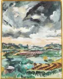 Landscape by Mary Hoover Augusta Aiken, Watercolor, sold Oct 2023