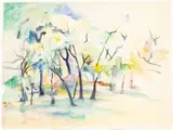 Trees by Myrtle Jones, Watercolor, sold Oct 2023