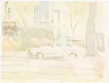 The Car by Myrtle Jones, Watercolor, sold Oct 2023