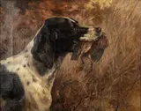 English Setter by Edmund Osthaus, Oil on Canvas, sold Oct 2023