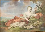 Reclining Nude by Jean-Marc Nattier, c. 1754, Oil, sold Oct 2023