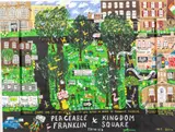 Franklin Square by Chris Roberts, Oil on Board, offered Oct 2023