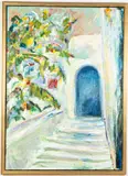 Stairway Landscape by Louanne Laroche, Oil on Canvas, sold Oct 2023