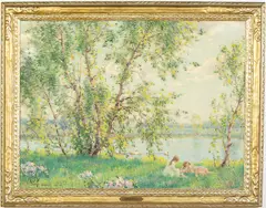 A Morning in June by Edward Dufner, Oil on Canvas, sold Oct 2023
