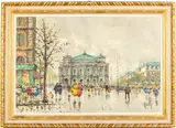 Parisian Street Scene by De Vity, Oil on Canvas, sold Oct 2023