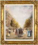 Paris, Boulevard des Capucines by J. B. Pesando, Oil on Canvas, sold Oct 2023