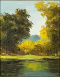 Swamp by Anny Bailey, 1970, Oil on Canvas, sold Oct 2023