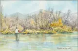 Western Fishing Scene by Fred A. Kingwill, Watercolor, sold Jun 2023