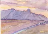 Western Landscape Scene by Megan Seel, Watercolor, offered Jun 2023
