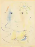 Portrait of a Woman by Virgil Cantini, 1961, Watercolor, sold Jun 2023