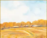Sun Fields by Homer Collins, 1991, Oil on Canvas, sold Jun 2023